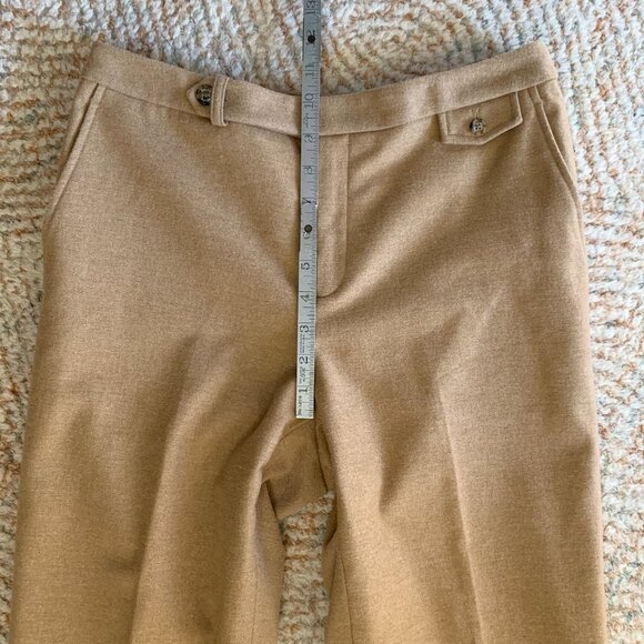 VINTAGE 90s RALPH by Ralph Lauren Wool Wide Leg Trousers Women's Size 8 RARE - Picture 7 of 11